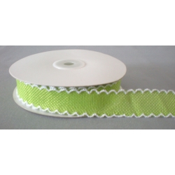Lime Scalloped Edge 1" 15y.